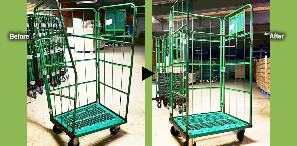 カゴ車修理 Before / After 事例1